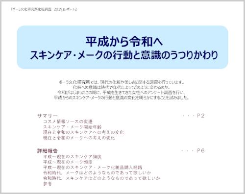 【ニュースリリース】最新調査レポート「平成から令和へ　スキンケア・メークの行動と意識のうつりかわり」を2020年11月30日に発行