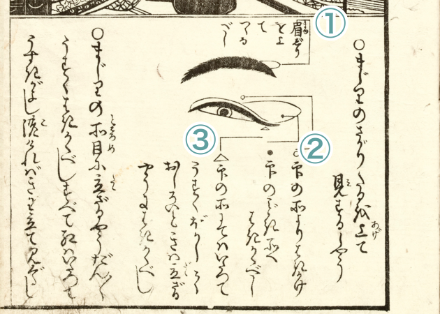 『都風俗化粧伝』（部分）　佐山半七丸著　文化10年（1813）