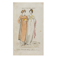 エンパイアスタイルのドレス（『ザ・レディーズ・マガジン』1807年より）