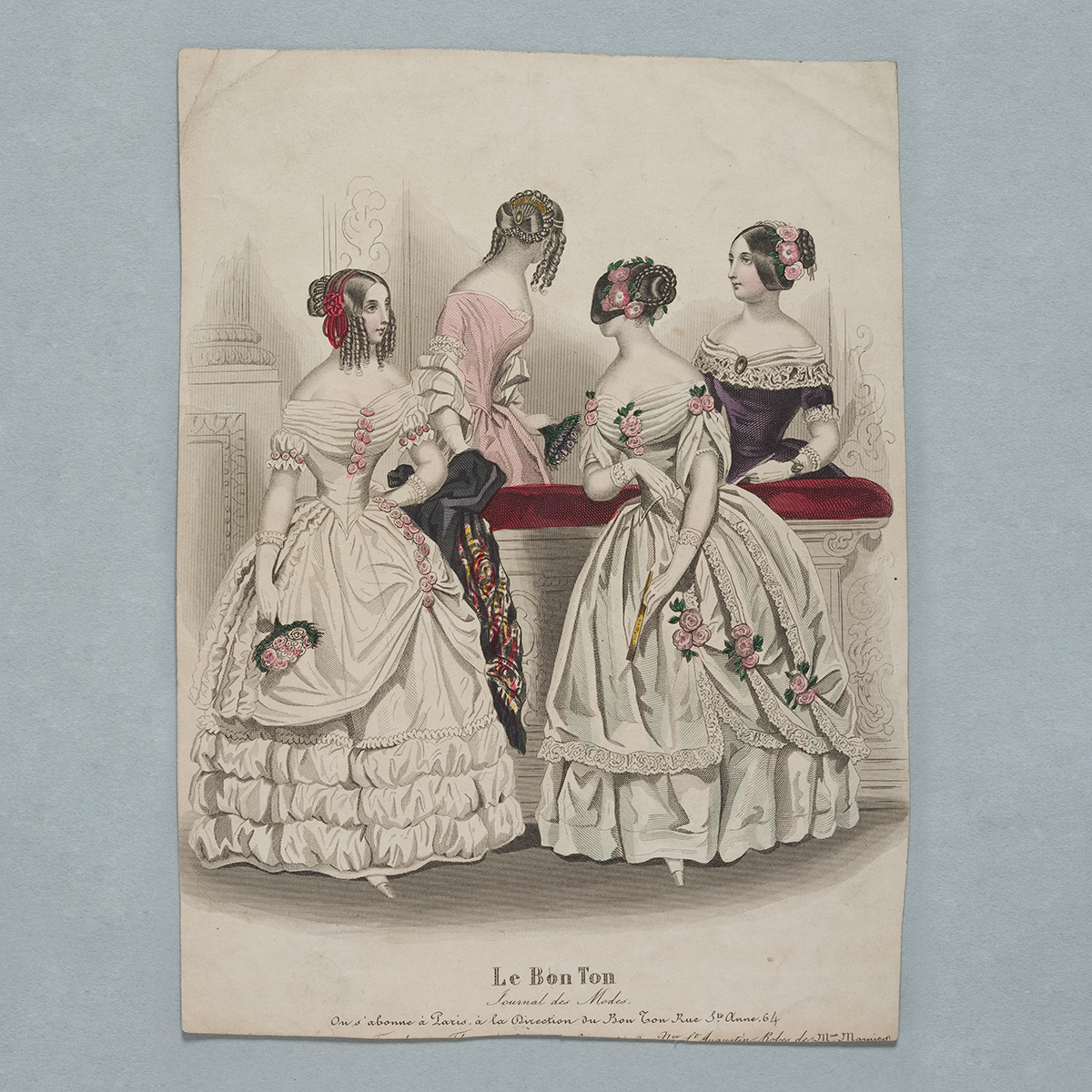 ロマンチックスタイルの盛装（『ル・ボン・トン』1840年より）