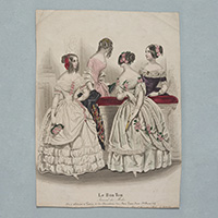ロマンチックスタイルの盛装（『ル・ボン・トン』1840年より）