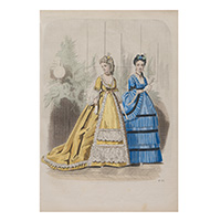 バッスルスタイルの盛装（『ル・ジュルナル・デ・ダーム・エ・デ・ドモアゼル』1870年より）