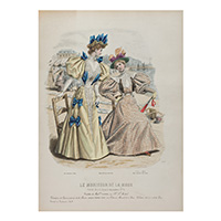 リゾート地の砂時計形ドレス（『ル・モニチュール・ド・ラ・モード』1894年より）