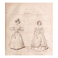 1830年代と1840年代の衣服と髪型のプロポーション