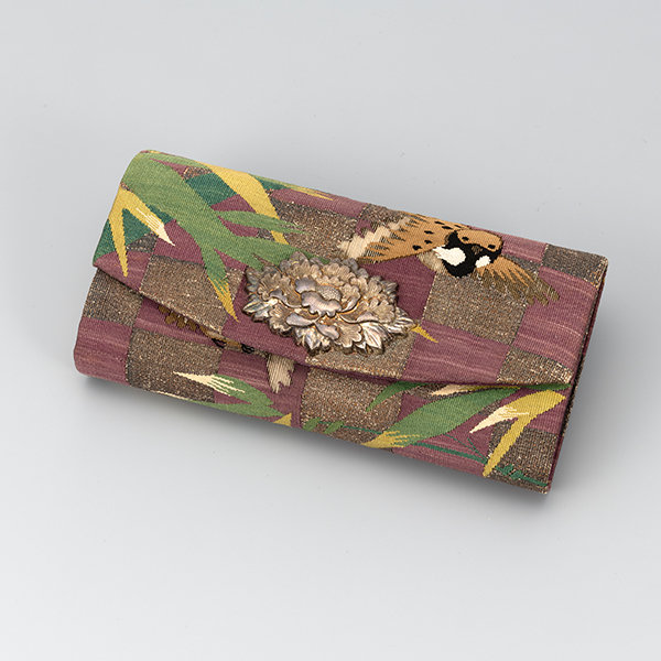 竹雀模様懐紙入れ